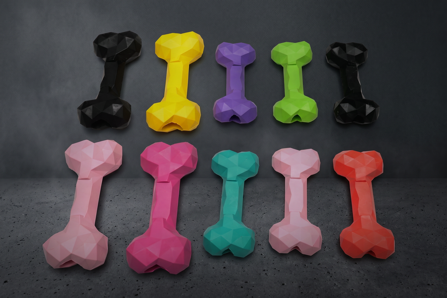 Geometric Rubber Bone Toy